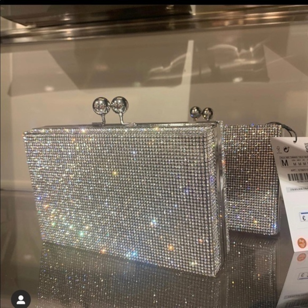 ZARA SPARKLY BOX HANDBAG 6788/510